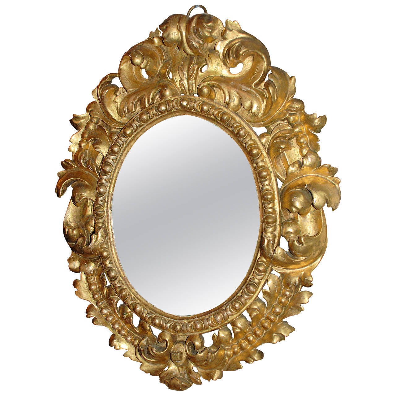 Antique French Rococo Gesso Mirror at 1stdibs
