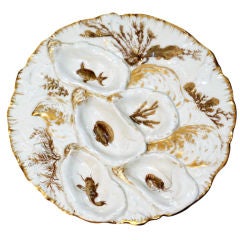 Antique French Oyster Plate