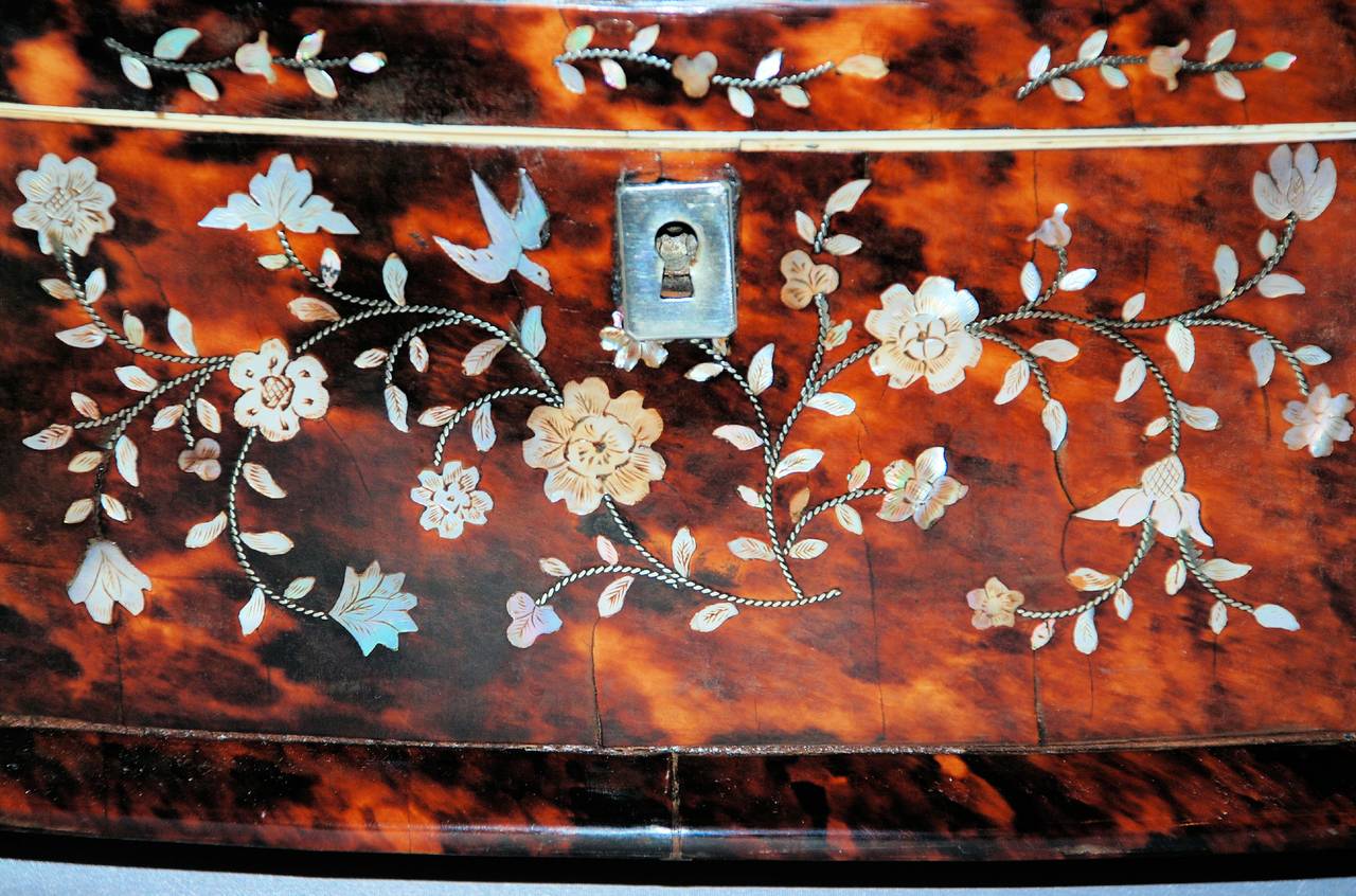 Antique Mother of Pearl Inlay Tea Caddy