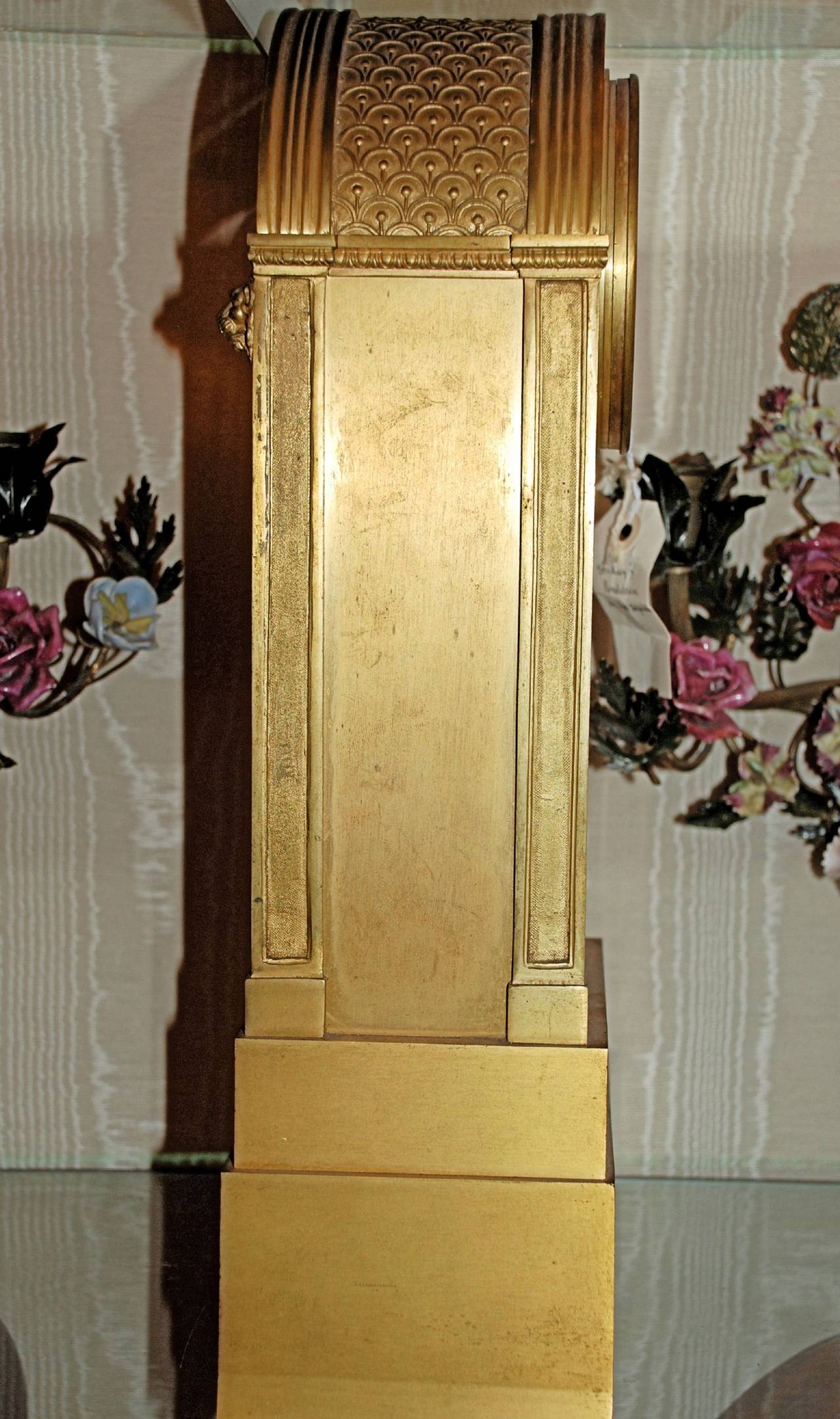 Antique French Empire Revival Bronze Gold Clock 2