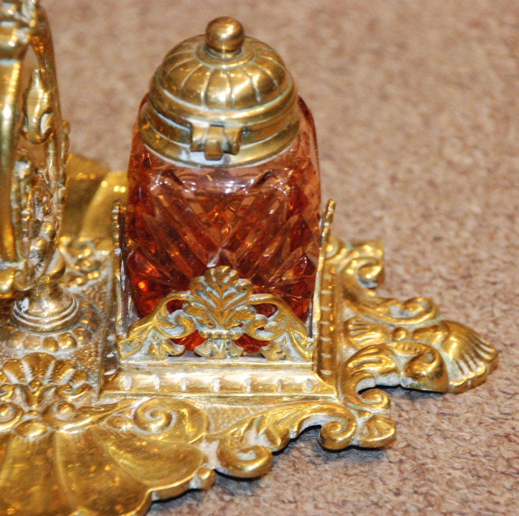 Antique Double Inkwell at 1stDibs