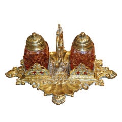 Antique Double Inkwell 5