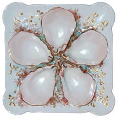 Antique French Oyster Plate