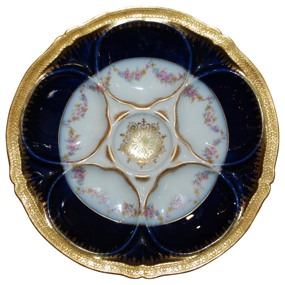 Antique French Limoges Oyster Plate