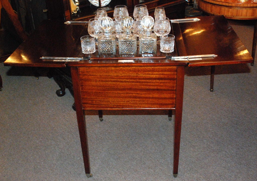Antique English Mahogany Drinks Cabinet Edwardian Period (open dimensions: 25