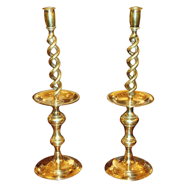 Antique Brass Candlestick at 1stDibs