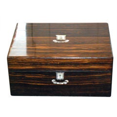 Antique Coromandel Wood Jewel Box