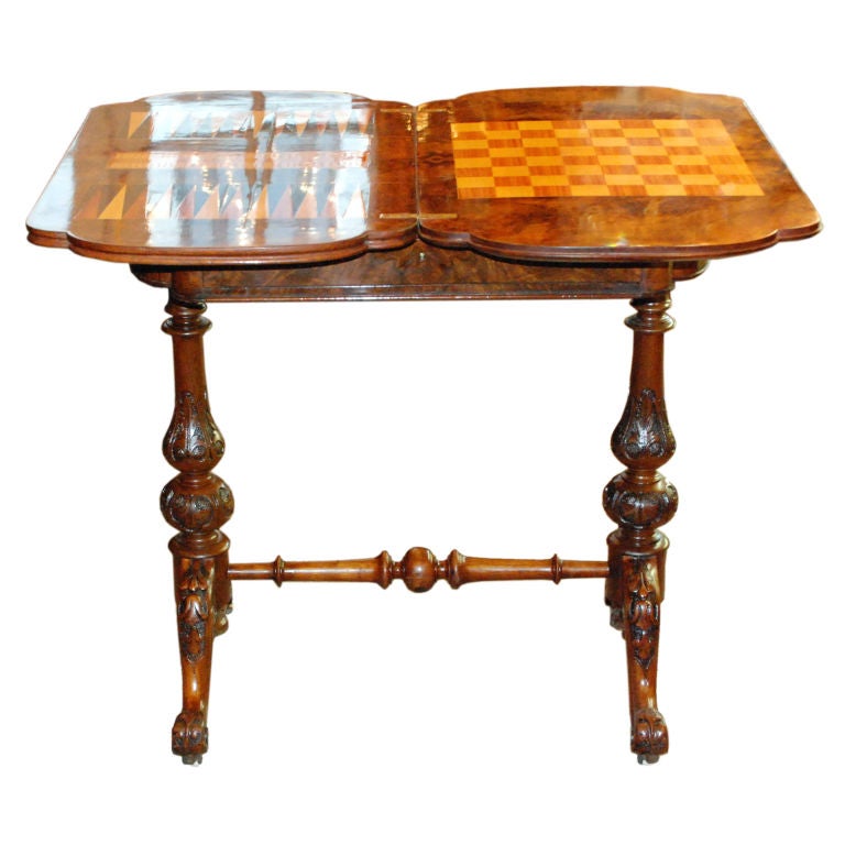 Antique Games Table at 1stDibs