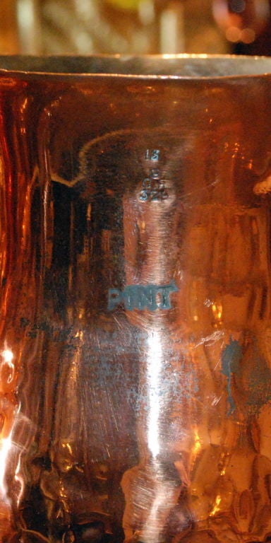 19th Century Set of Antique Copper Tankards