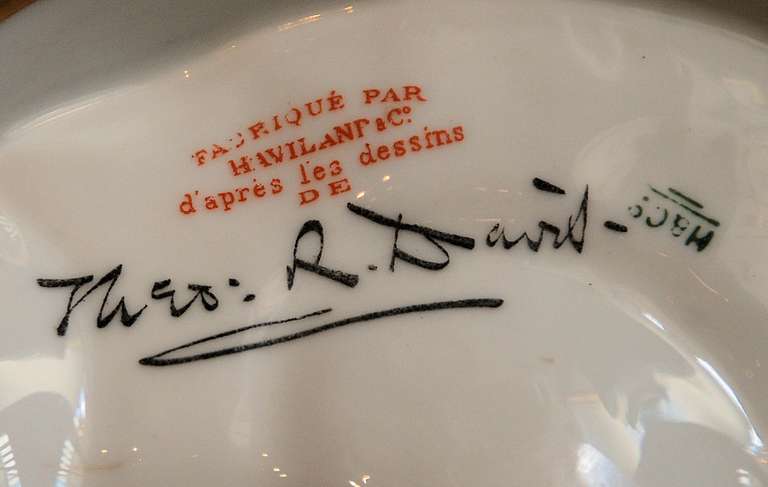 French Antique Presidential Oyster plate, c.1880