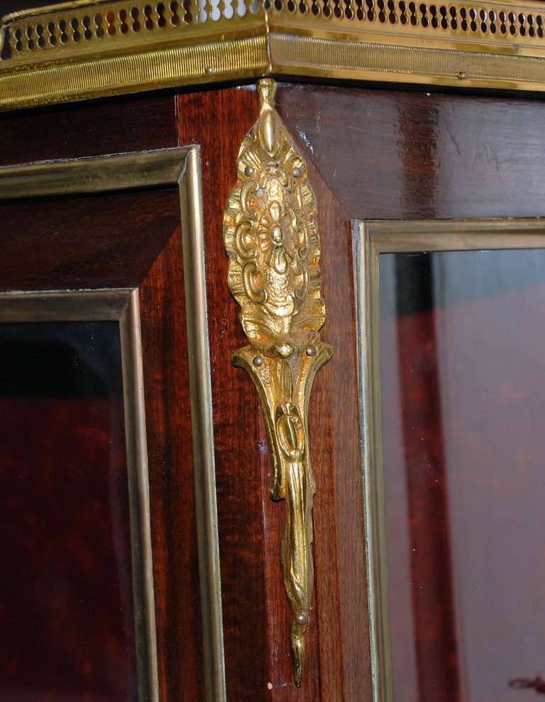 French Antique Vitrine Cabinet