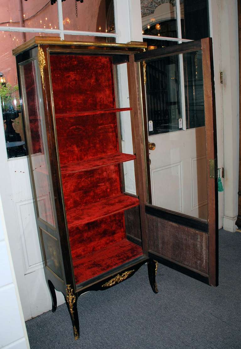antique vitrine glass display cabinet