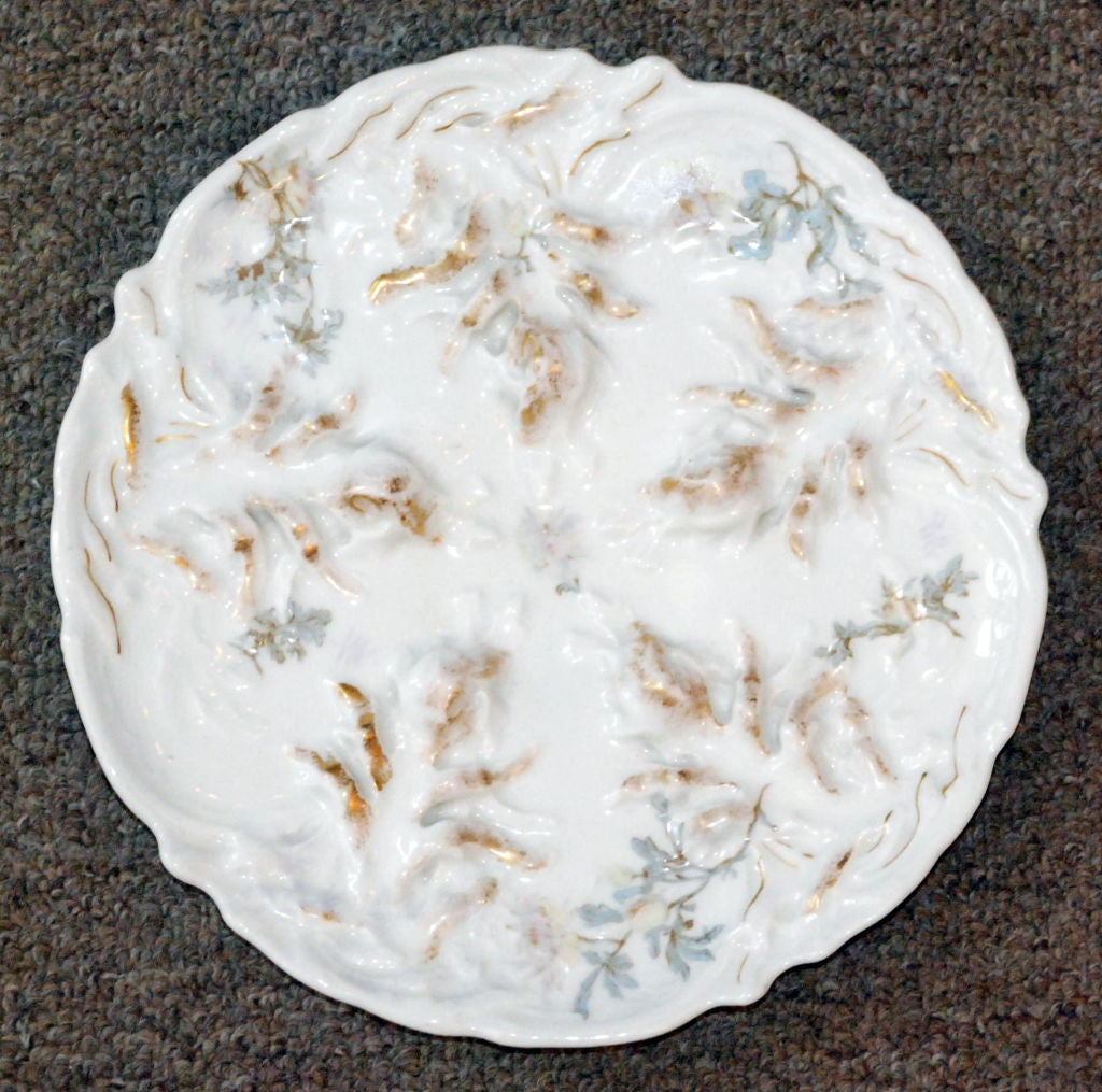 Antique Limoges Oyster Plate made by Burley and Company in Chicago