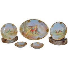 Antique French Limoges Game Set., c.1880