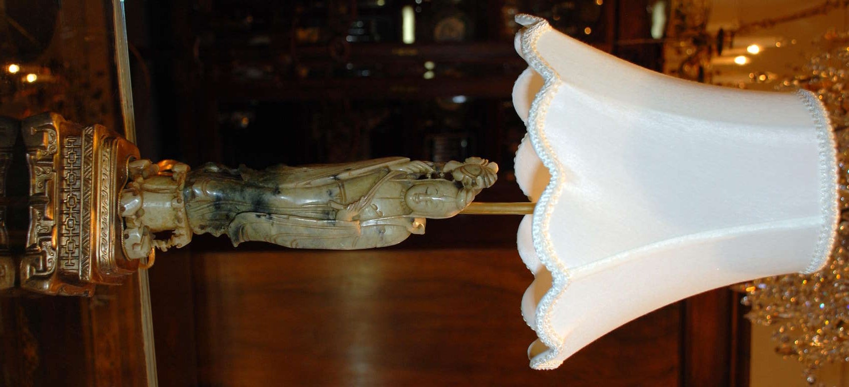 19th Century Soapstone Lamp