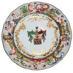Antique Amorial Plate, c.1880