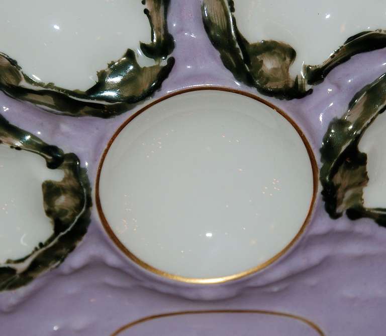 Hand-Painted Oyster Plate