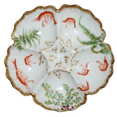 Antique French Oyster Plate