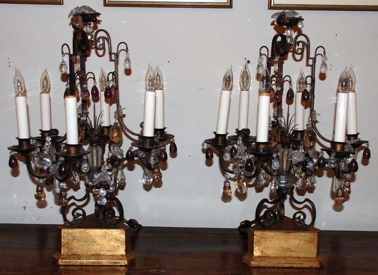 Pair of Antique French Girondoles In Excellent Condition In New Orleans, LA