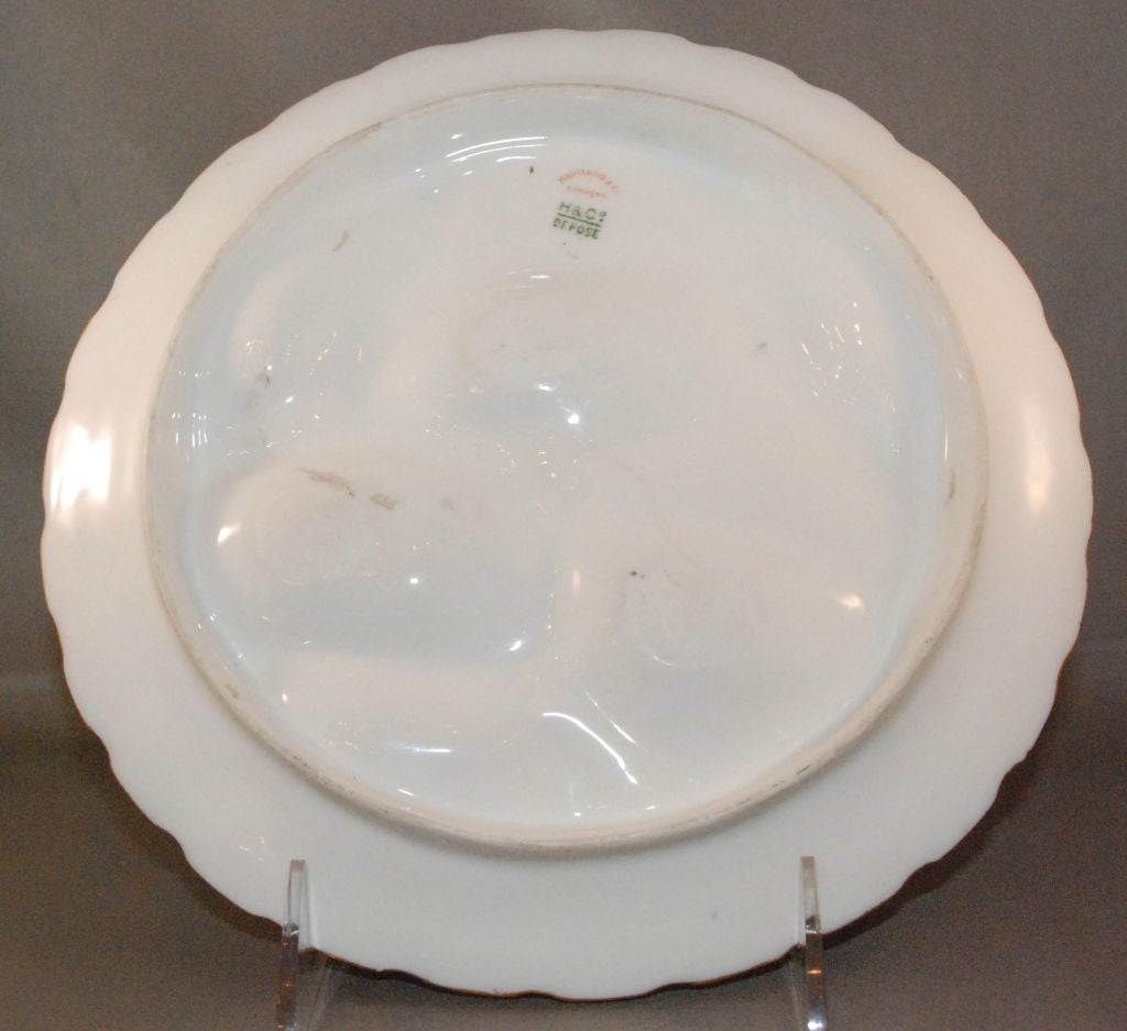 Antique Oyster Plate In Excellent Condition In New Orleans, LA