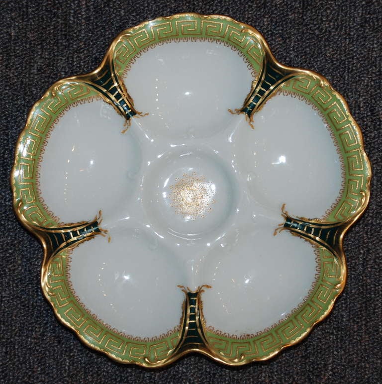 Antique French Haviland Limoges Oyster Plate, c.1900