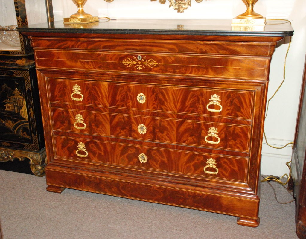 Antique French Mahogany Commode with hidden Secretary