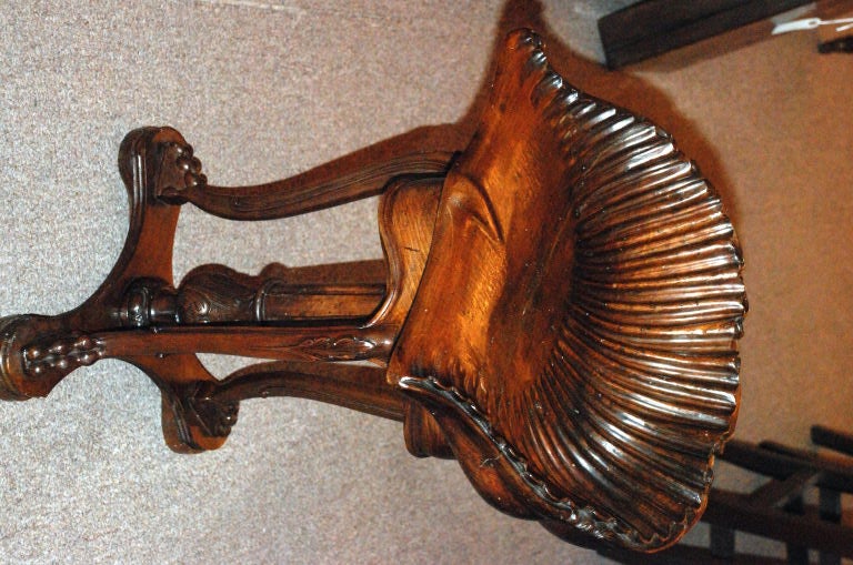 Antique French Sculpted Walnut Piano Bench Louis Xv Style Circa 1880s Note