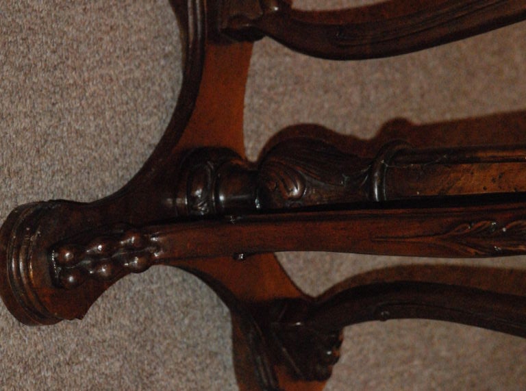 Antique Frnch Carved Walnut Piano Bench 3