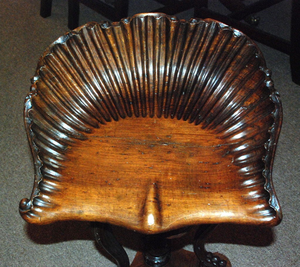 Antique Frnch Carved Walnut Piano Bench 4