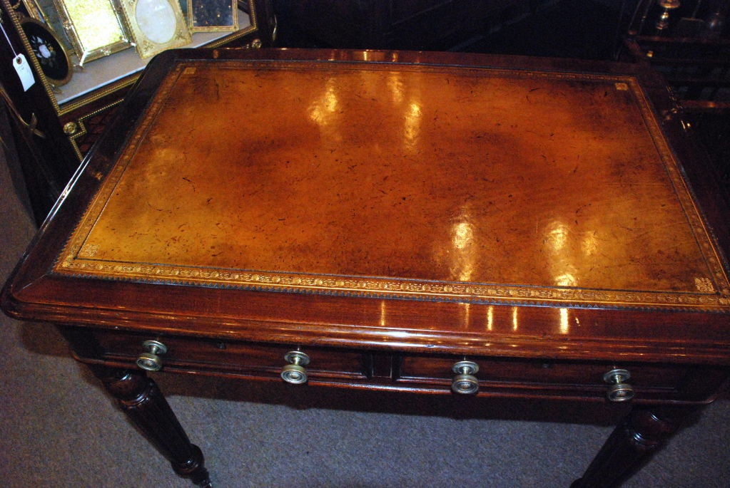 Antique English Victorian Mahogany Writing Desk 2