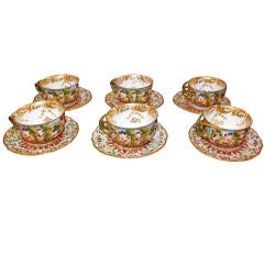 Set Of Six Capo Di Monte Cups And Saucers