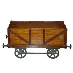 Antique English Smokers Box Rail Car