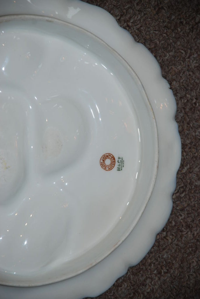 Antique Cobalt BlueTurkey Pattern Oyster Plate 3
