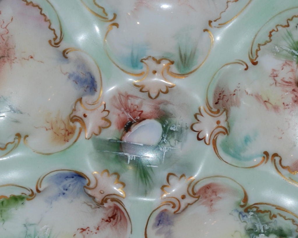 Antique French Porcelain Oyster Plate 2
