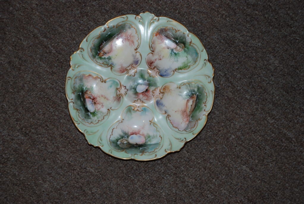 Antique French Porcelain Oyster Plate 3