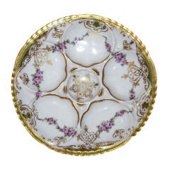 Antique French Porcelain Oyster Plate