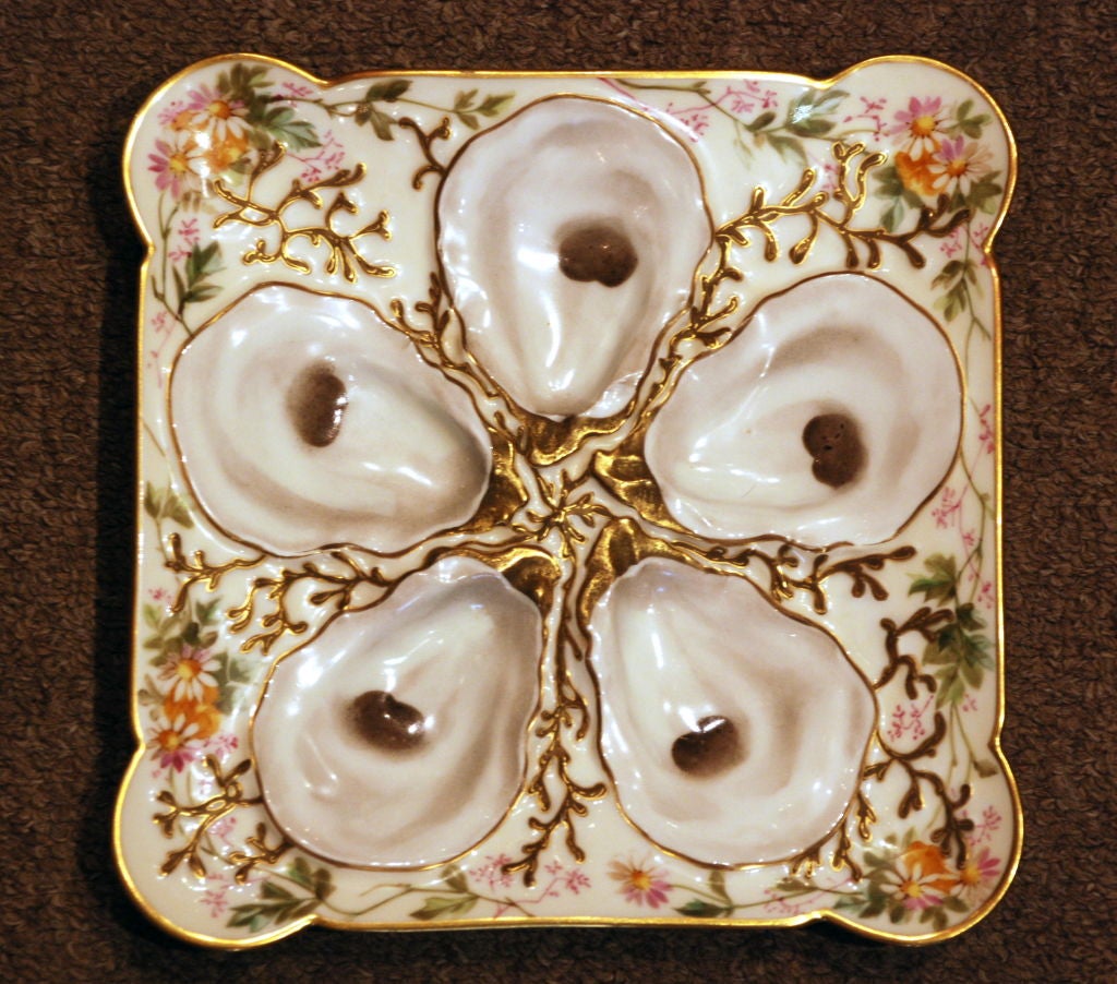 Antique Square Oyster Plate