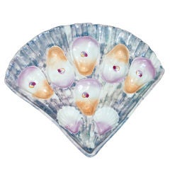 Antique Fan Oyster Plate