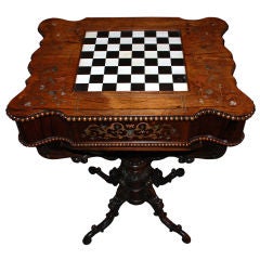 Antique Rare Antinque Sewing and Gaming Table