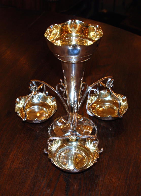 Antique English silver plated Epergne.