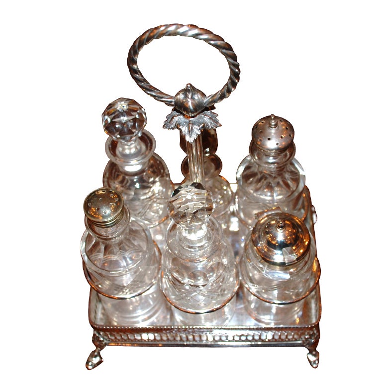 English Sheffield Cruet Set at 1stDibs