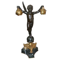 Bronze Cherub lamps