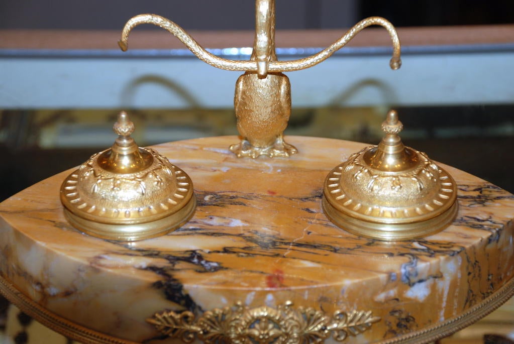 19th Century Antique French Empire Inkwell