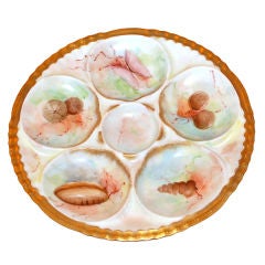 Antique French Limoges Oyster Plate