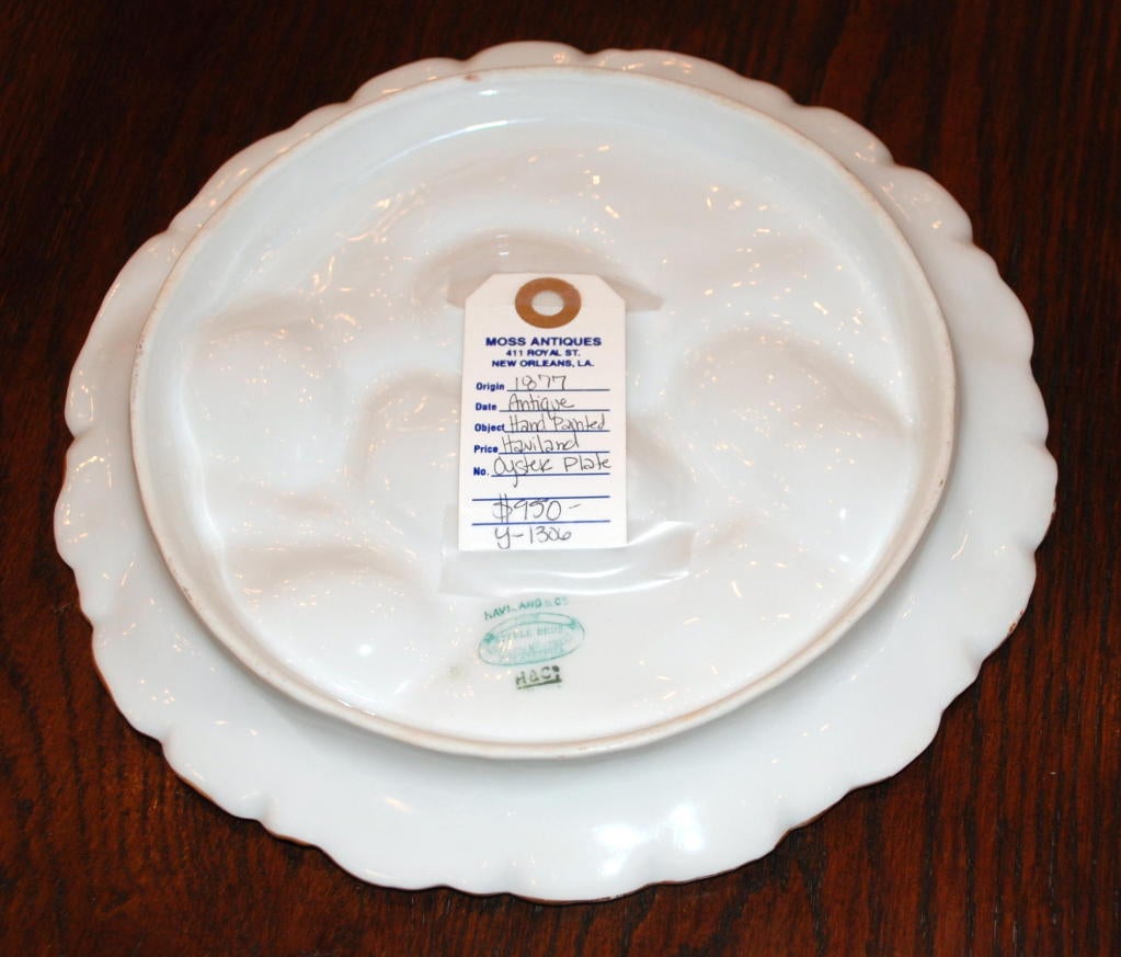 Antique Turkey Pattern Oyster Plate 1