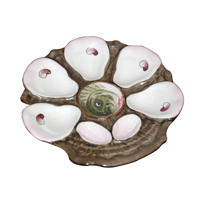 Antique German Oyster Plate