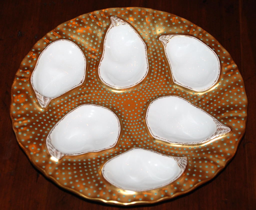 Antique English Mintons Oyster Plate