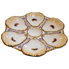 Antique German Oyster Plate