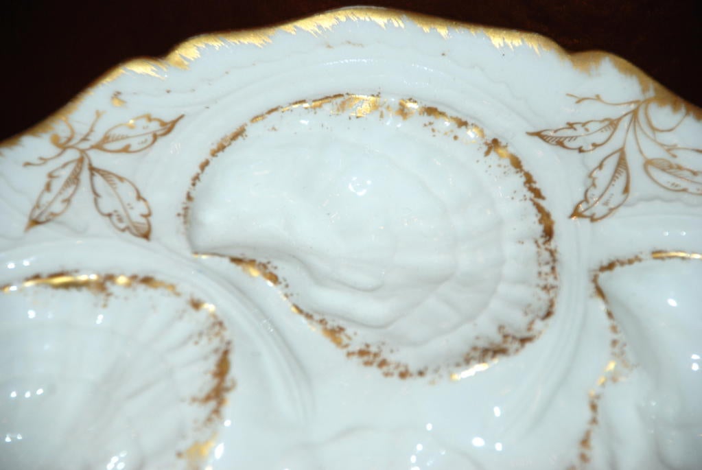 French Antique Limoges Oyster Plate