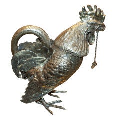 Antique Rooster Cocktail Shaker